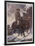 He Crosses the Snow-Covered Saint-Bernard Pass into Italy on Horseback 1800-Paul Hippolyte Delaroche-Framed Art Print