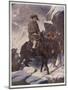 He Crosses the Snow-Covered Saint-Bernard Pass into Italy on Horseback 1800-Paul Hippolyte Delaroche-Mounted Art Print