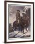 He Crosses the Snow-Covered Saint-Bernard Pass into Italy on Horseback 1800-Paul Hippolyte Delaroche-Framed Art Print