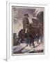 He Crosses the Snow-Covered Saint-Bernard Pass into Italy on Horseback 1800-Paul Hippolyte Delaroche-Framed Art Print