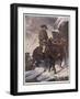 He Crosses the Snow-Covered Saint-Bernard Pass into Italy on Horseback 1800-Paul Hippolyte Delaroche-Framed Art Print