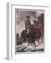 He Crosses the Snow-Covered Saint-Bernard Pass into Italy on Horseback 1800-Paul Hippolyte Delaroche-Framed Art Print