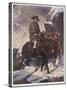 He Crosses the Snow-Covered Saint-Bernard Pass into Italy on Horseback 1800-Paul Hippolyte Delaroche-Stretched Canvas