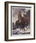 He Crosses the Snow-Covered Saint-Bernard Pass into Italy on Horseback 1800-Paul Hippolyte Delaroche-Framed Art Print