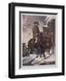 He Crosses the Snow-Covered Saint-Bernard Pass into Italy on Horseback 1800-Paul Hippolyte Delaroche-Framed Art Print