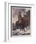 He Crosses the Snow-Covered Saint-Bernard Pass into Italy on Horseback 1800-Paul Hippolyte Delaroche-Framed Art Print