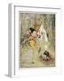 He Dances Gleefully Around a Fire Chanting His Name-Anne Anderson-Framed Art Print