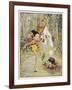 He Dances Gleefully Around a Fire Chanting His Name-Anne Anderson-Framed Art Print