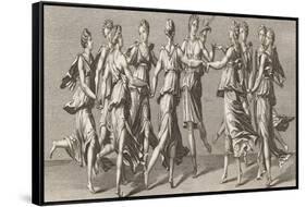 He Dances with His Friends the Nine Muses-Francesco Bartolozzi-Framed Stretched Canvas