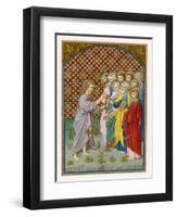 He Entrusts the Keys of the Kingdom to Peter Who Will Become the First Pope-null-Framed Art Print