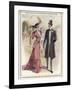 He: Frock Coat Top Hat Grey Trousers Cravat Buttonhole-A. Ferro-Framed Art Print