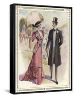 He: Frock Coat Top Hat Grey Trousers Cravat Buttonhole-A. Ferro-Framed Stretched Canvas