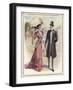 He: Frock Coat Top Hat Grey Trousers Cravat Buttonhole-A. Ferro-Framed Art Print