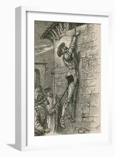 He Had Inevitably Fallen to the Ground, Had Not His Wrist Been Securely Fastened to the Rope-Paul Hardy-Framed Giclee Print