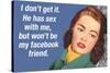 He Has Sex with Me But Won't Be My Facebook Friend Funny Art Poster Print-Ephemera-Stretched Canvas