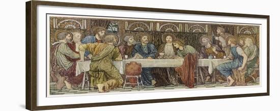 He Has Supper for the Last Time with His Disciples-null-Framed Premium Giclee Print