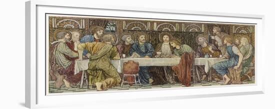 He Has Supper for the Last Time with His Disciples-null-Framed Premium Giclee Print