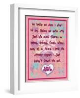 He Hold Me When I Start to Cry-Cathy Cute-Framed Giclee Print