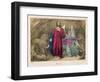 He is Cast into a Cellar Full of Lions But an Angel Persuades Them Not to Eat Him-null-Framed Art Print