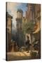He Is Coming!-Carl Spitzweg-Stretched Canvas