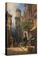 He Is Coming!-Carl Spitzweg-Stretched Canvas