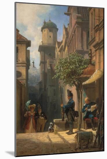 He Is Coming!-Carl Spitzweg-Mounted Giclee Print