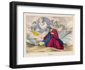 He is Disgorged by the Whale and is Instructed by God What He Should Do Next-null-Framed Art Print