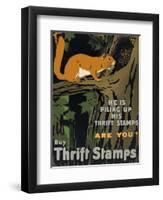 He is Piling Up His Thrift Stamps - Are You?-null-Framed Premium Giclee Print