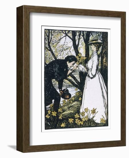 He Kisses Her Hand-Edmund J. Sullivan-Framed Art Print