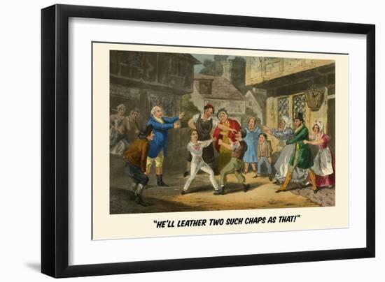 He'Ll Leather Two Such Chaps as That-Henry Thomas Alken-Framed Art Print