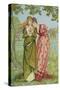 He Loves Me, He Loves Me Not-Walter Crane and Kate Greenaway-Stretched Canvas