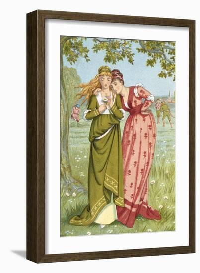 He Loves Me, He Loves Me Not-Walter Crane-Framed Giclee Print