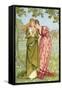 He Loves Me, He Loves Me Not-Walter Crane-Framed Stretched Canvas