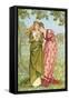 He Loves Me, He Loves Me Not-Walter Crane-Framed Stretched Canvas