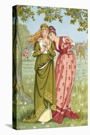 He Loves Me, He Loves Me Not-Walter Crane-Stretched Canvas