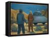 He Meets Orthon, a Venusian, at Desert Center, California-Michael Buhler-Framed Stretched Canvas