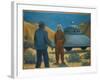 He Meets Orthon, a Venusian, at Desert Center, California-Michael Buhler-Framed Art Print