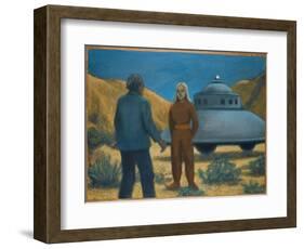 He Meets Orthon, a Venusian, at Desert Center, California-Michael Buhler-Framed Art Print