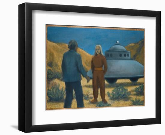 He Meets Orthon, a Venusian, at Desert Center, California-Michael Buhler-Framed Art Print