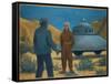 He Meets Orthon, a Venusian, at Desert Center, California-Michael Buhler-Framed Stretched Canvas