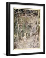 He Might Think, as a Stared on a Staring Horse, 'A Boy Cannot Wag His Tail to Keep the Flies Off'-Arthur Rackham-Framed Giclee Print