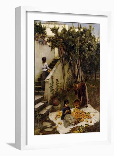 he Orange Gatherers-John William Waterhouse-Framed Giclee Print