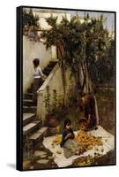 he Orange Gatherers-John William Waterhouse-Framed Stretched Canvas
