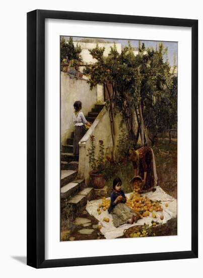 he Orange Gatherers-John William Waterhouse-Framed Premium Giclee Print