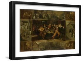 He Parable of the Prodigal Son, 1620-Frans Francken the Younger-Framed Giclee Print