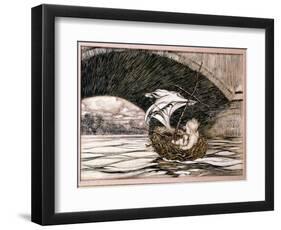 He Passed Under the Bridge and Came Within Full Sight of the Delectable Gardens', Illustration for-Arthur Rackham-Framed Giclee Print