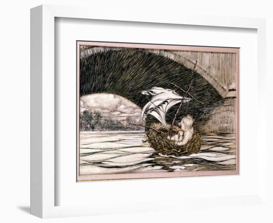 He Passed Under the Bridge and Came Within Full Sight of the Delectable Gardens', Illustration for-Arthur Rackham-Framed Giclee Print