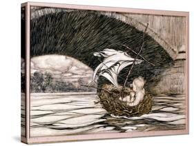 He Passed Under the Bridge and Came Within Full Sight of the Delectable Gardens', Illustration for-Arthur Rackham-Stretched Canvas