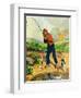 "He's Got a Fish!,"April 1, 1927-George Brehm-Framed Giclee Print