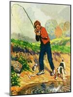 "He's Got a Fish!,"April 1, 1927-George Brehm-Mounted Giclee Print